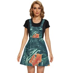 Green Tropical Leaves Apron Dress by Jack14