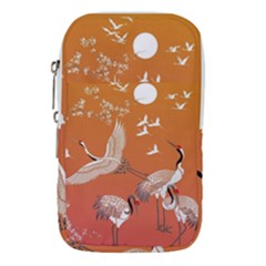 Japanese Crane Painting Of Birds Waist Pouch (large) by Cendanart