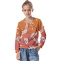 Japanese Crane Painting Of Birds Kids  Long Sleeve T-Shirt with Frill  View1