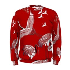 Japanese Crane Bird Art Men s Sweatshirt by Cendanart