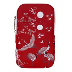 Japanese Crane Bird Art Waist Pouch (large) by Cendanart