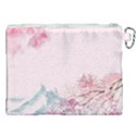 Pink Chinese Style Cherry Blossom Canvas Cosmetic Bag (XXL) View2