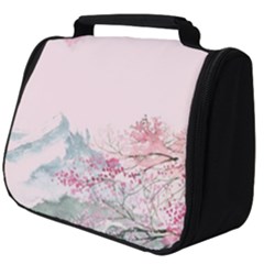 Pink Chinese Style Cherry Blossom Full Print Travel Pouch (big) by Cendanart