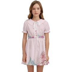 Pink Chinese Style Cherry Blossom Kids  Sweet Collar Dress by Cendanart