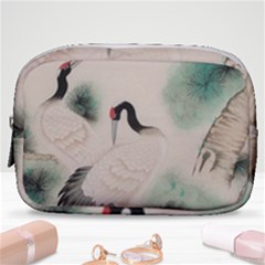 Japanese Crane Painting Of Bird Make Up Pouch (small) by Cendanart