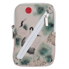 Japanese Crane Painting Of Bird Belt Pouch Bag (large) by Cendanart