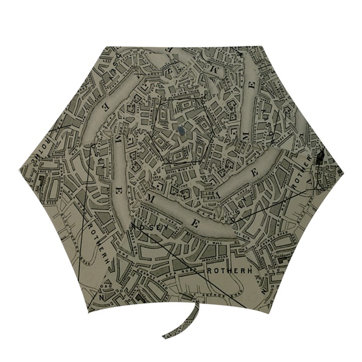 Vintage London Map Mini Folding Umbrellas