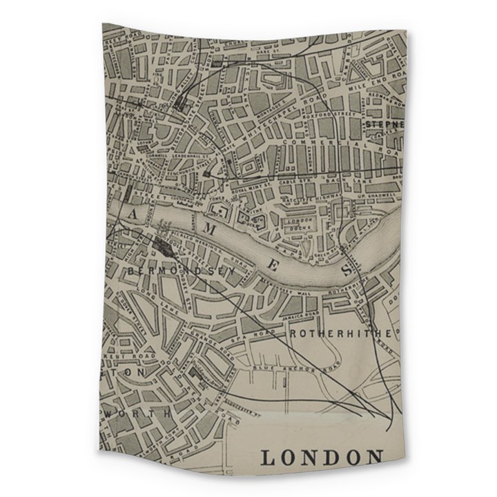 Vintage London Map Large Tapestry