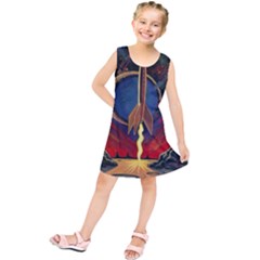 Rocket Painting Kids  Tunic Dress by Cendanart