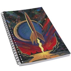 Rocket Painting 5 5  X 8 5  Notebook by Cendanart