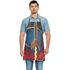 Rocket Painting Kitchen Apron by Cendanart