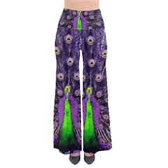 Peacock Bird Color So Vintage Palazzo Pants by Cendanart