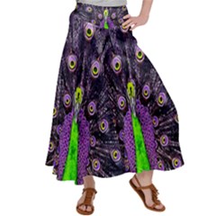 Peacock Bird Color Women s Satin Palazzo Pants by Cendanart