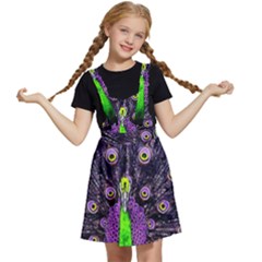 Peacock Bird Color Kids  Apron Dress by Cendanart