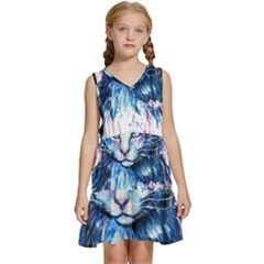 Cat Kids  Sleeveless Tiered Mini Dress by saad11