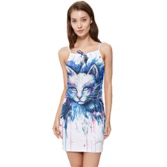 Cat Summer Tie Front Dress by saad11