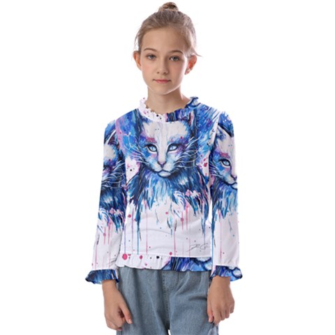 Cat Kids  Frill Detail T-shirt by saad11