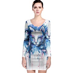 Cat Long Sleeve Bodycon Dress by saad11