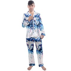 Cat Men s Long Sleeve Satin Pajamas Set by saad11