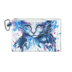 Cat Canvas Cosmetic Bag (medium)