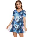 Cat Tiered Short Sleeve Babydoll Dress View1