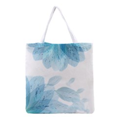 Blue-flower Grocery Tote Bag by saad11