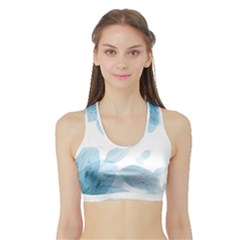 Blue-flower Sports Bra With Border by saad11