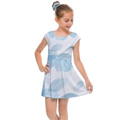 Blue-flower Kids  Cap Sleeve Dress by saad11