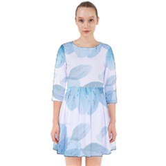 Blue-flower Smock Dress by saad11