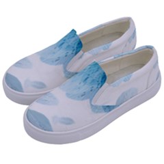 Blue-flower Kids  Canvas Slip Ons by saad11