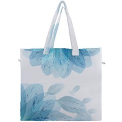 Blue-flower Canvas Travel Bag by saad11