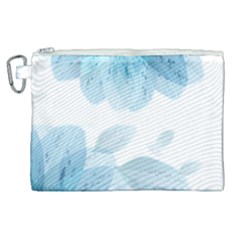 Blue-flower Canvas Cosmetic Bag (xl) by saad11