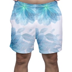 Blue-flower Men s Shorts