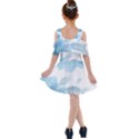 Blue-flower Kids  Shoulder Cutout Chiffon Dress View2