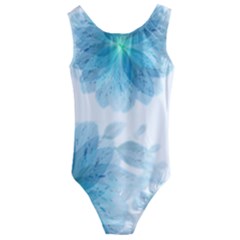 Blue-flower Kids  Cut-out Back One Piece Swimsuit by saad11