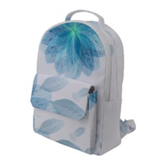 Blue-flower Flap Pocket Backpack (large) by saad11