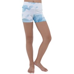 Blue-flower Kids  Lightweight Velour Yoga Shorts by saad11