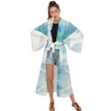 Blue-flower Maxi Kimono View1