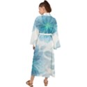 Blue-flower Maxi Kimono View2