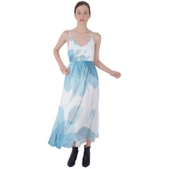 Blue-flower Tie Back Maxi Dress by saad11