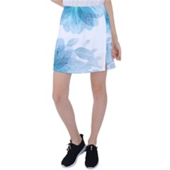 Blue-flower Tennis Skirt by saad11