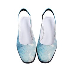 Blue-flower Women s Classic Slingback Heels by saad11