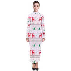 Christmas Turtleneck Maxi Dress