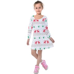 Christmas Kids  Long Sleeve Velvet Dress by saad11