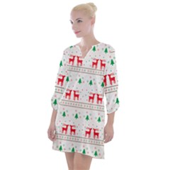 Christmas Open Neck Shift Dress by saad11