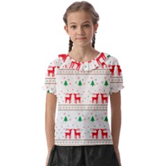 Christmas Kids  Frill Chiffon Blouse by saad11