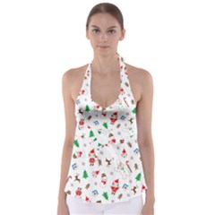 Christmas Tie Back Tankini Top by saad11