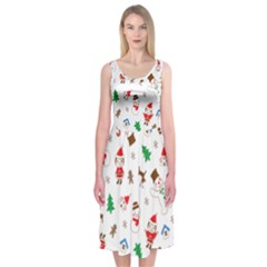 Christmas Midi Sleeveless Dress by saad11