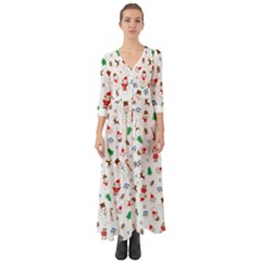 Christmas Button Up Boho Maxi Dress by saad11