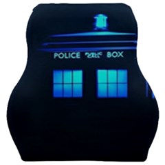 Blue Tardis Doctor Who Police Call Box Car Seat Velour Cushion  by Cendanart